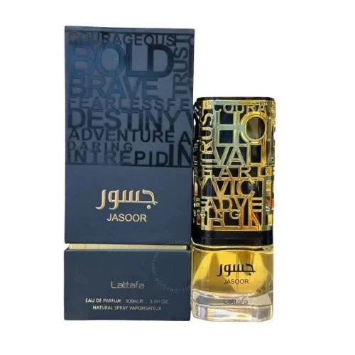 Lattafa Jasoor Eau Bold Cologne with Haitian Vetiver and Pineapple Peony Men’s