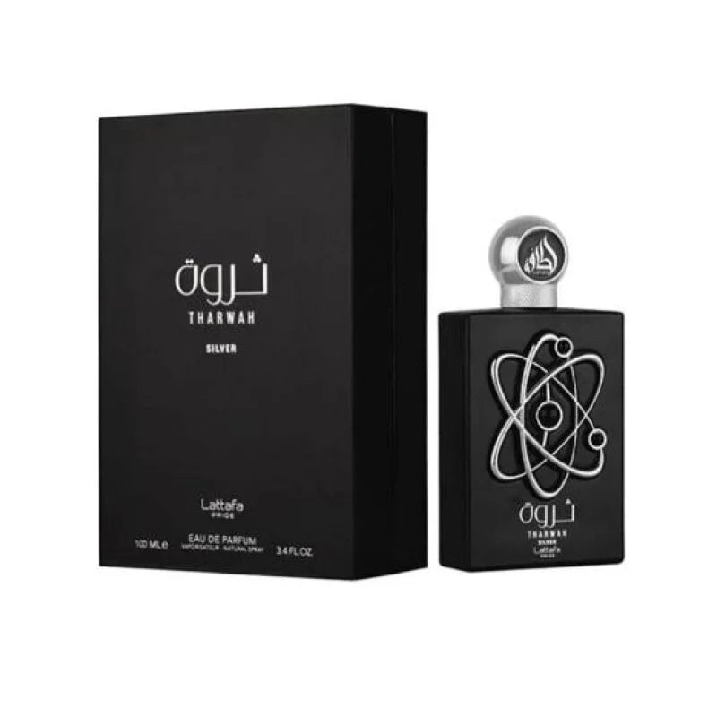 Exhilarating Pride Tharwah Silver Eau with Bergamot and Mint Burst Unisex Fragrance Lattafa