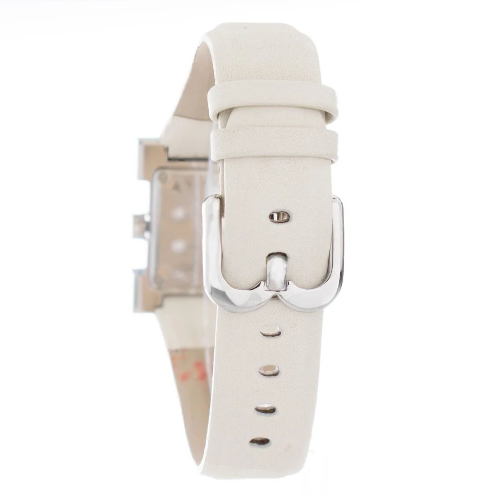 Laura Biagiotti Beige Leather Dress Watch