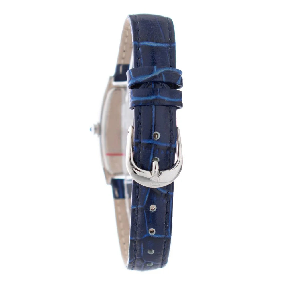 Laura Biagiotti Blue Leather Watch with Silver Steel Case and Dial