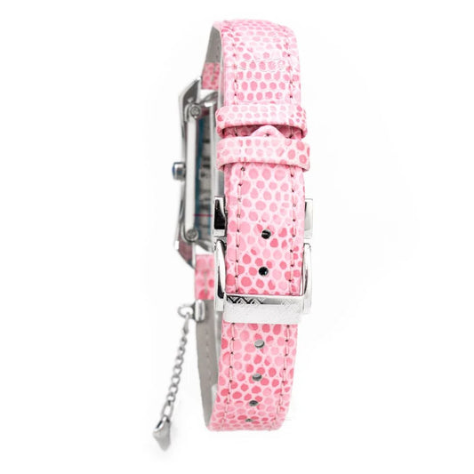 Laura Biagiotti Multicolor Pink Leather Watch Silver Steel Case 22mm