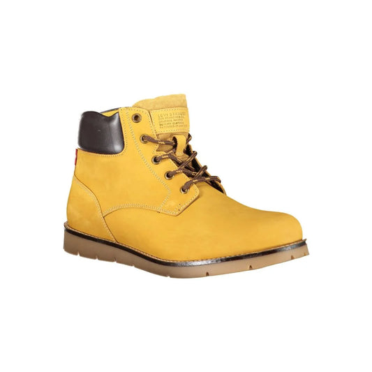 Levi’s Yellow Leather Men Ankle Boot