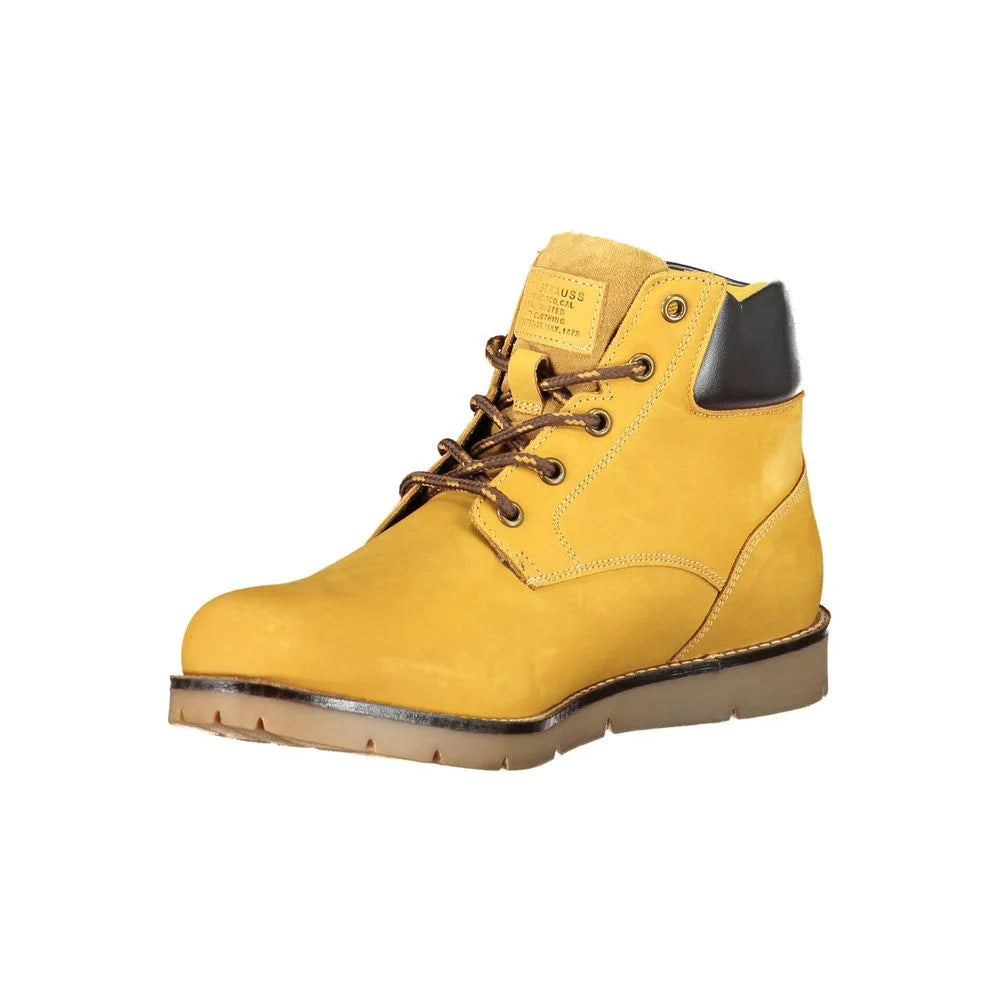 Levi’s Yellow Leather Men Ankle Boot