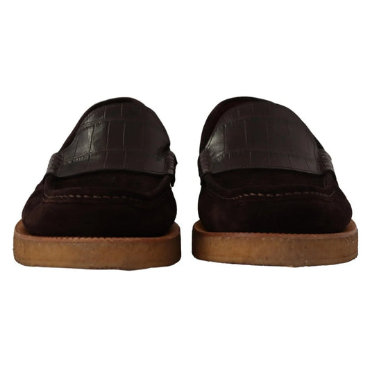 Luxe Dolce & Gabbana Crocodile Loafers with Premium Rubber Sole