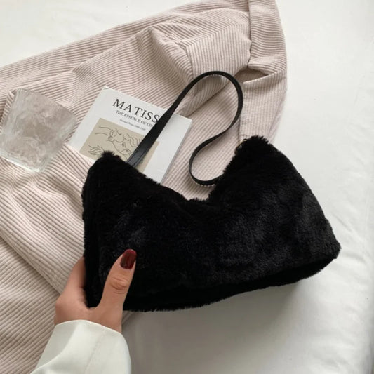 Sumptuous Fur Shoulder Bag for Your Fragrance Essentials Bags bags Trendsi