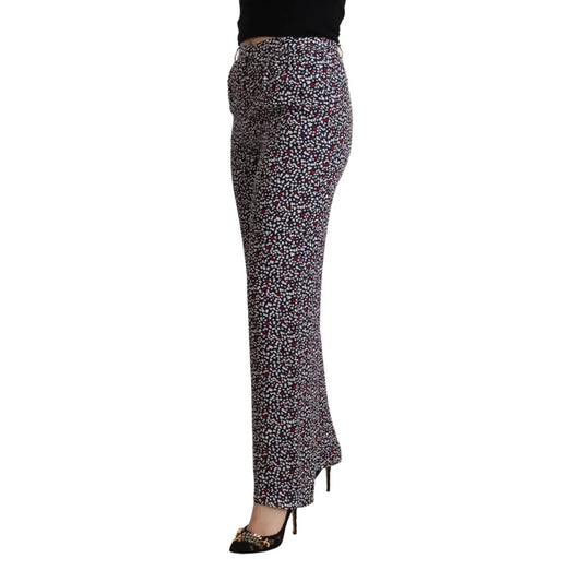 Michael Kors Black High Waist Printed Straight Pants