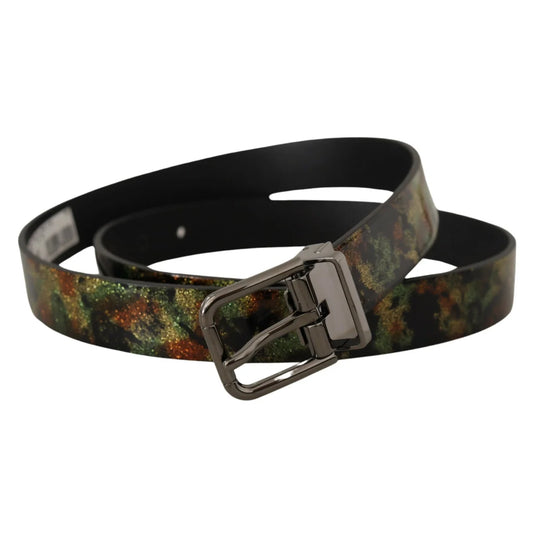 Military Green Gabbana Dress Belt by Dolce & Eye Catching Buckle