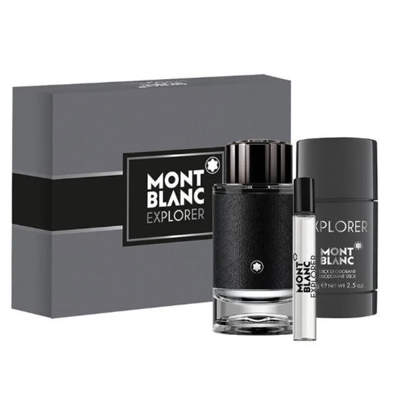 Mont Blanc Explorer Woody Aromatic Leather Gift Set Men’s Sets