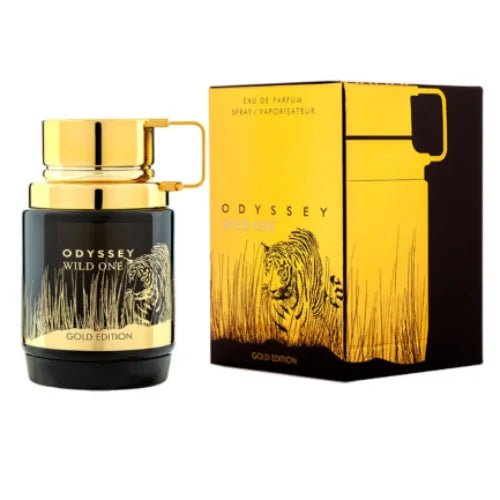 Odyssey Wild Gold Edition Perfume for Men Leather Woody Spicy Scent Men’s Cologne Armaf