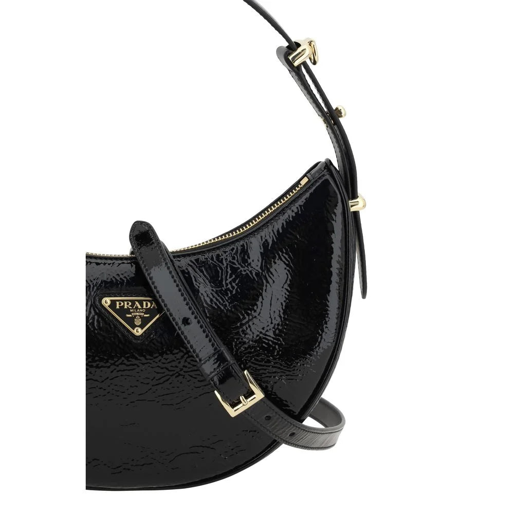Prada Black Calf Leather Bos Taurus Shoulder Bag
