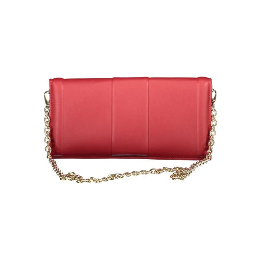 Radiant Mario Valentino Red Pouch with Removable Chain Strap