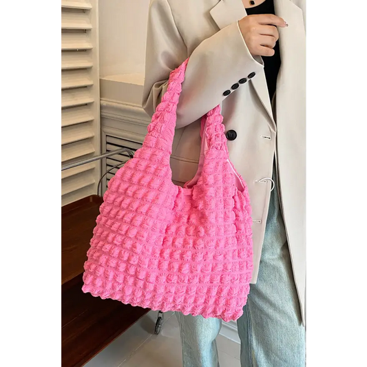 Glamorous Ruched Polyester Large Handbag Imported Product Bags Shoulder bags Trendsi