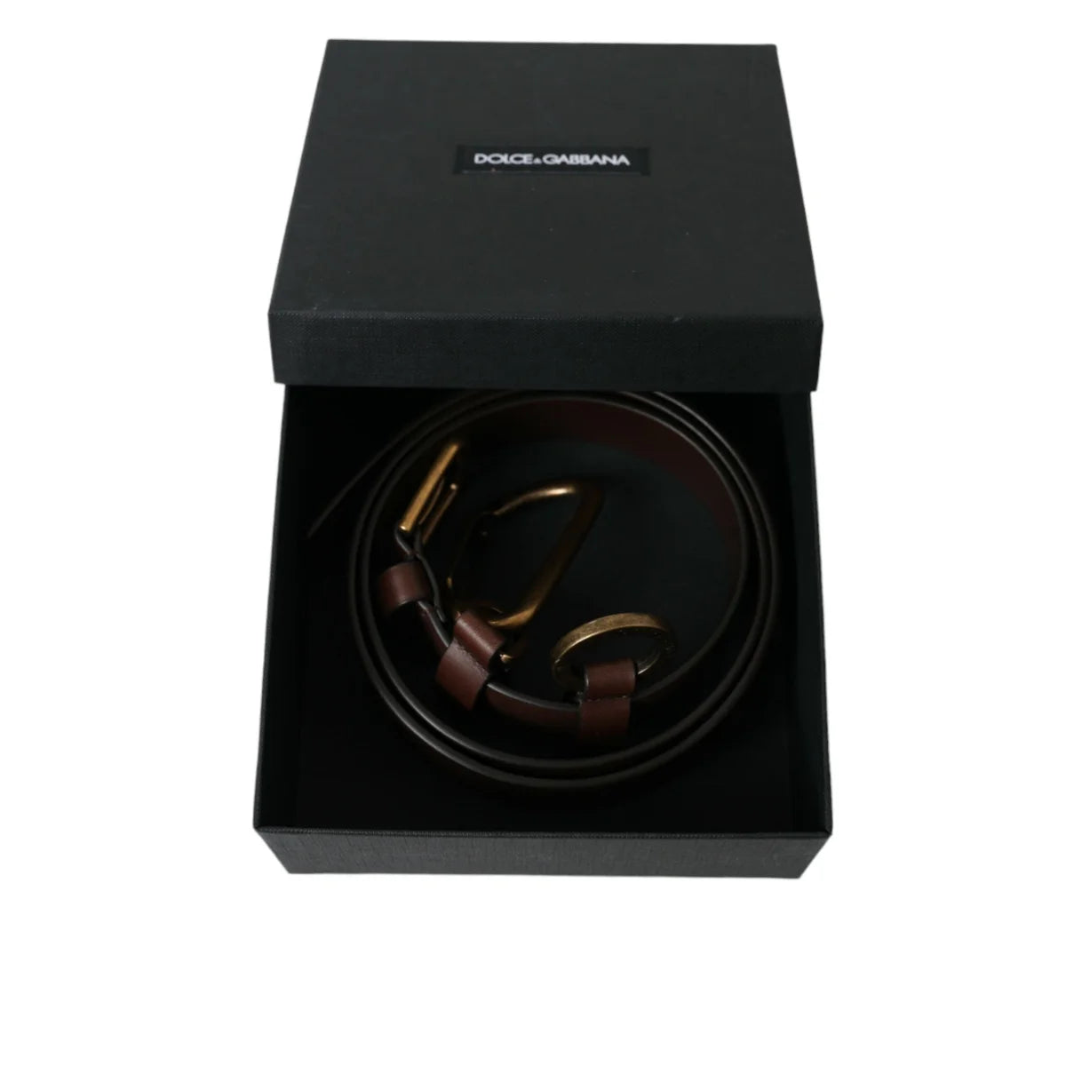 Showstopper Dolce Gabbana Calf Leather Belt with Metal Buckle Logo &