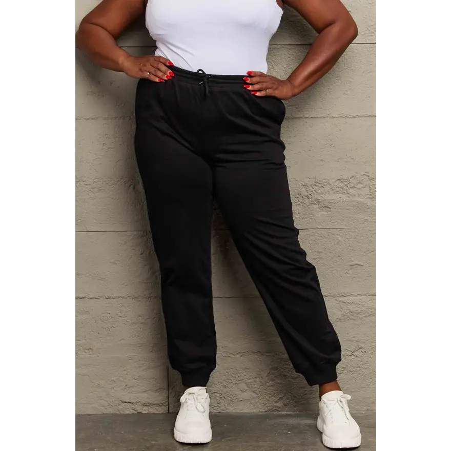 Simply Love Size Drawstring Sweatpants for Ultimate Comfort Trendsi
