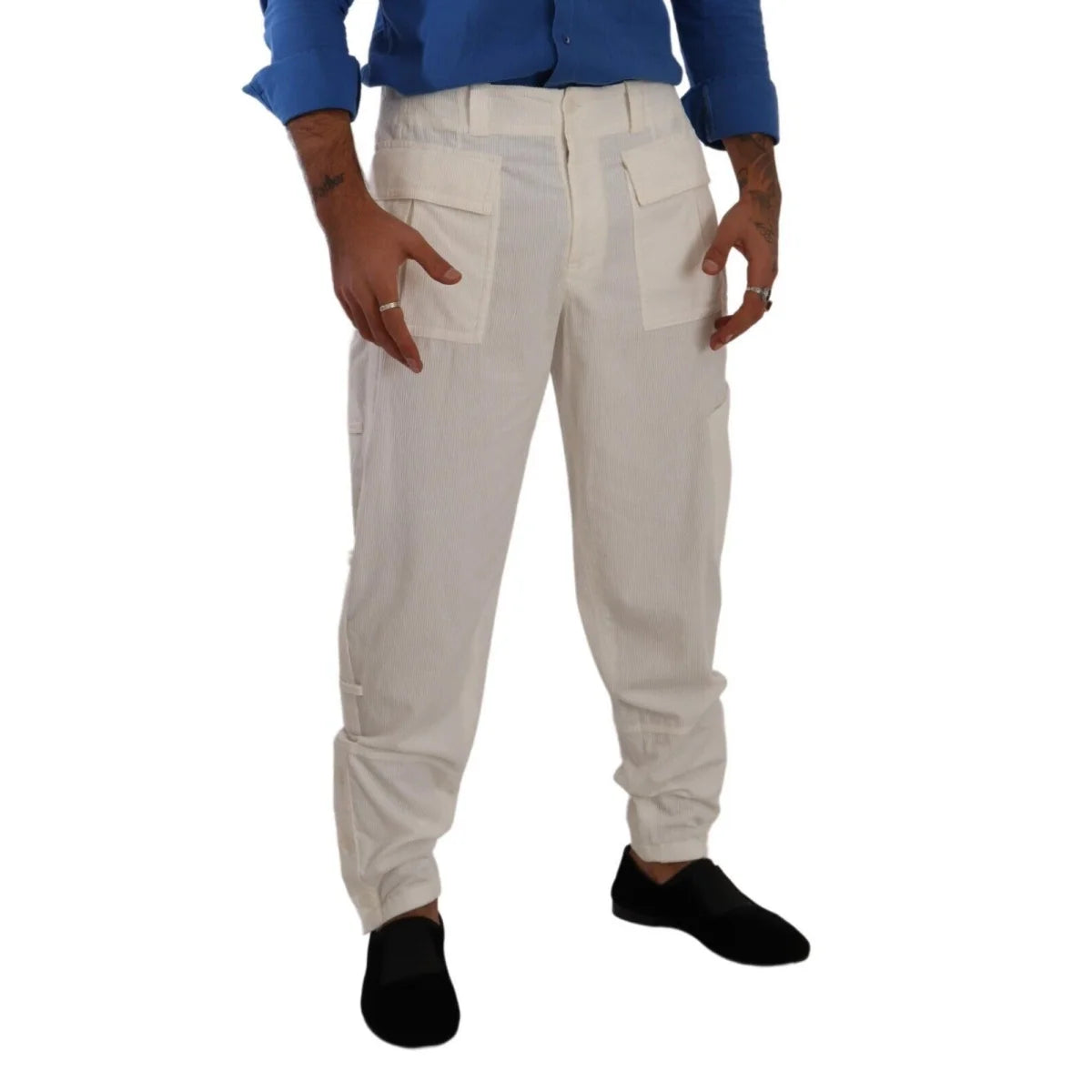 Sleek Dolce Gabbana Cargo Pants with Button Closure &