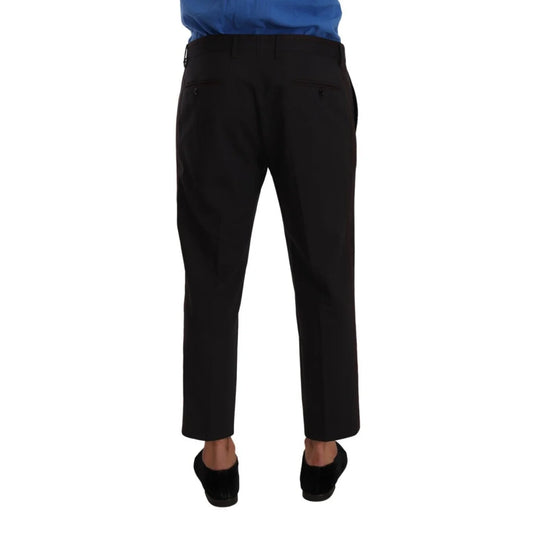 Sleek Dolce Gabbana Wool Stretch Mens Cropped Dress Pants &
