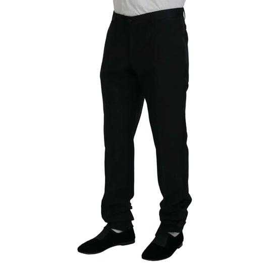 Sleek Italian Style Dolce Gabbana Slim Fit Dress Trousers &
