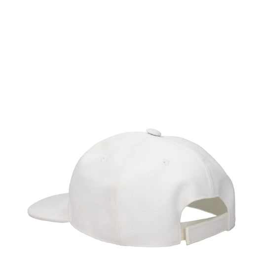 Stella McCartney White Cotton Hat with Front Logo