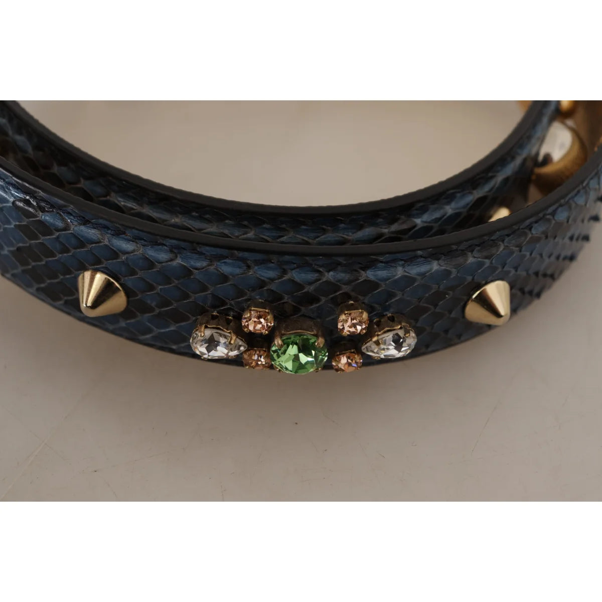 Stunning Blue Python Leather Strap for Dolce Gabbana Shoulder Bag &