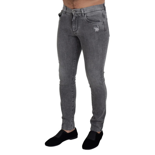 Stunning Dolce Gabbana Grey Washed Denim Pants Authentic &