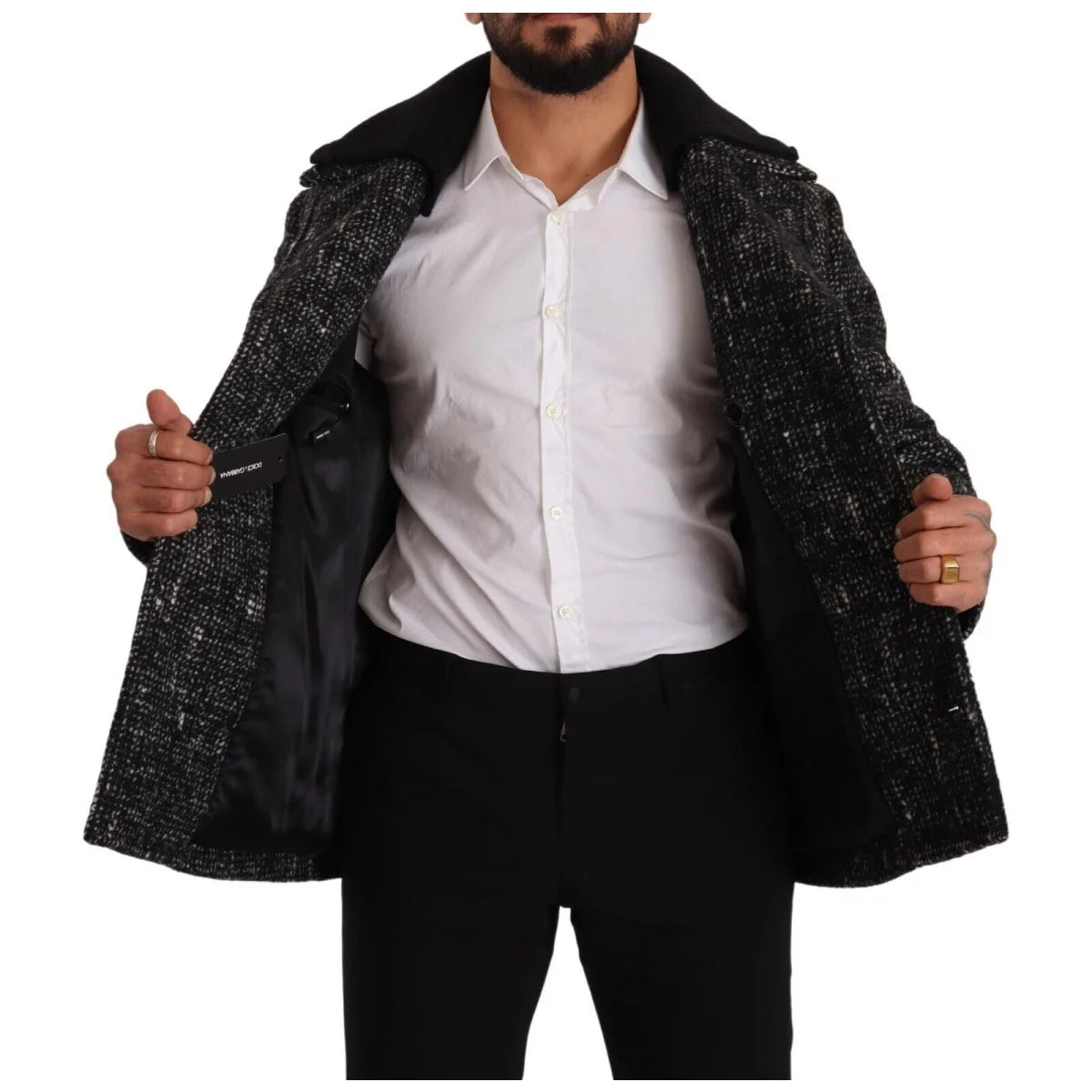 Stunning Dolce Gabbana Overcoat Wool Double Breasted Jacket &