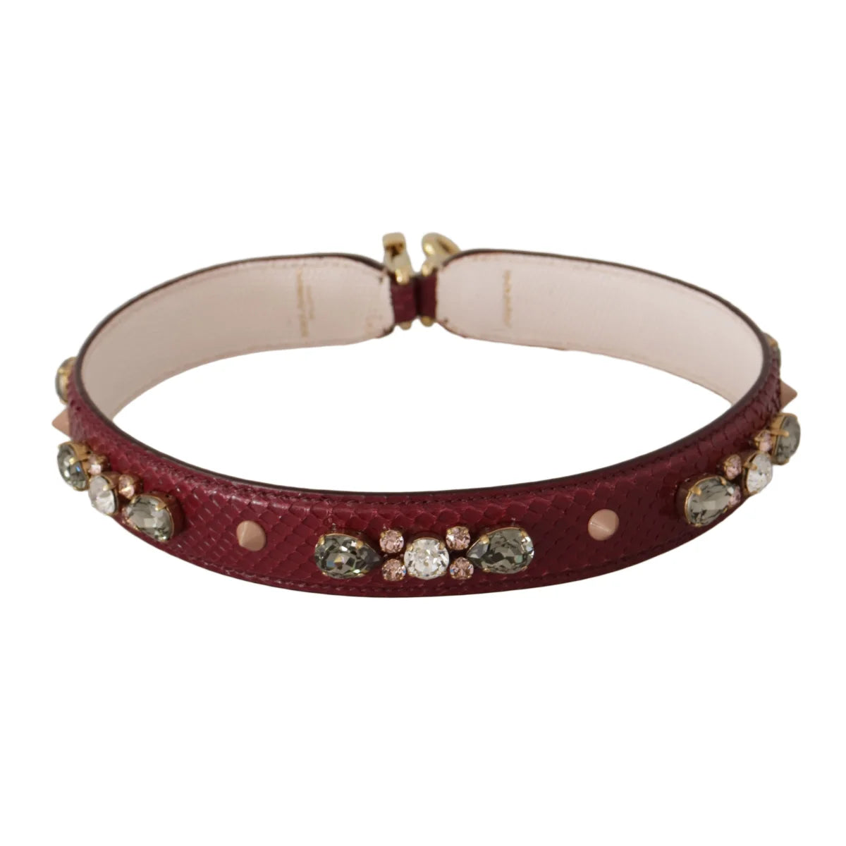 Stunning Dolce Gabbana Python Leather Strap in Vibrant Red &