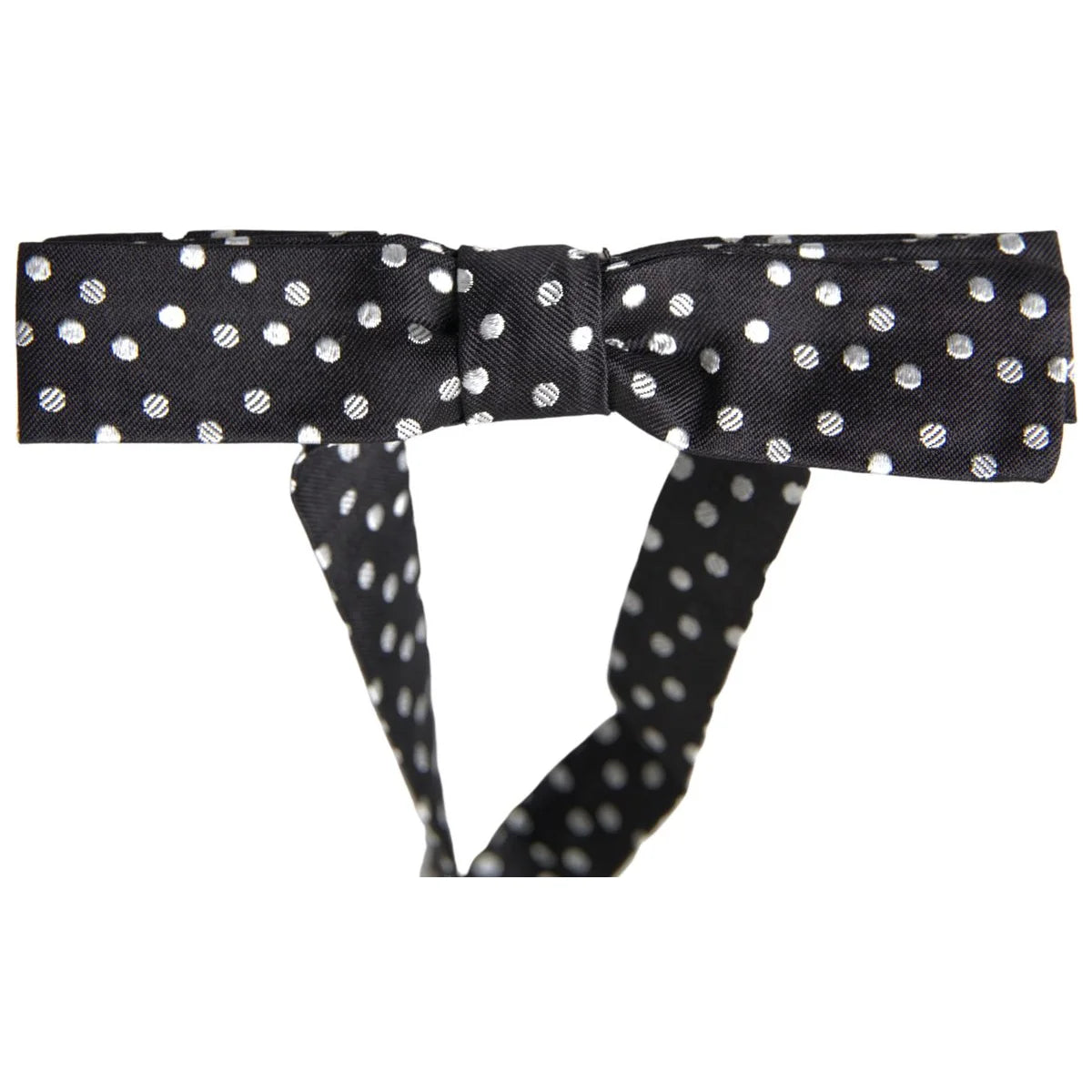 Stunning Dolce Gabbana Silk Bow Tie with Signature Metal Clasp &