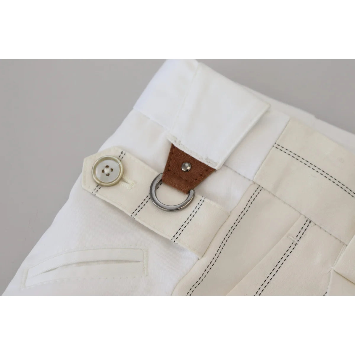 Stunning Dolce Gabbana White Striped Mainline Trousers &