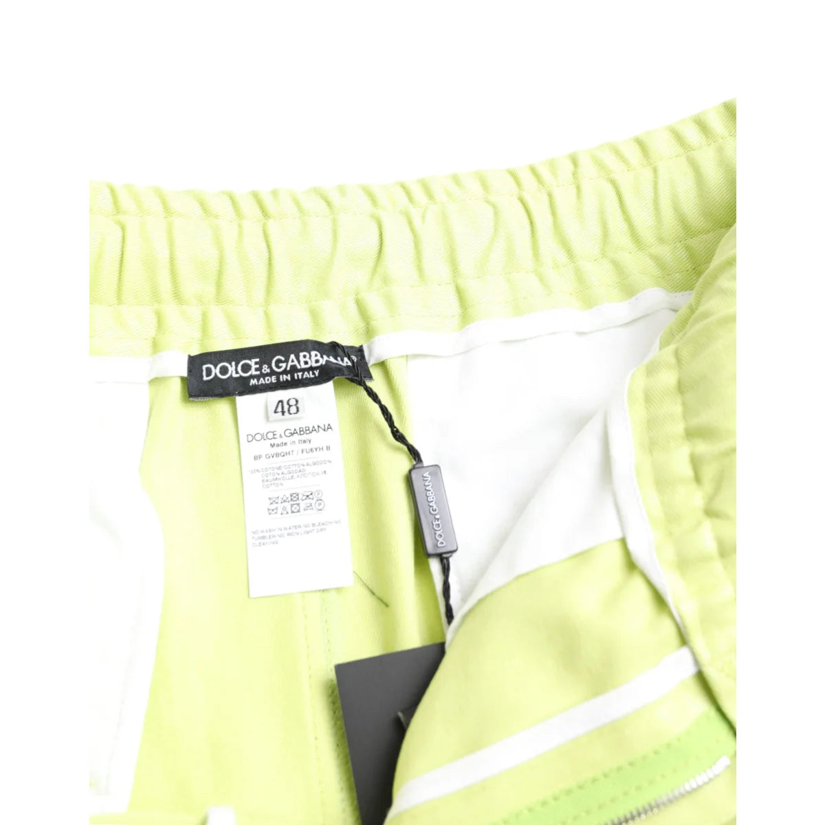 Stunning Gabbana Light Green Drawstring Closure Bermuda Cargo Shorts Dolce &