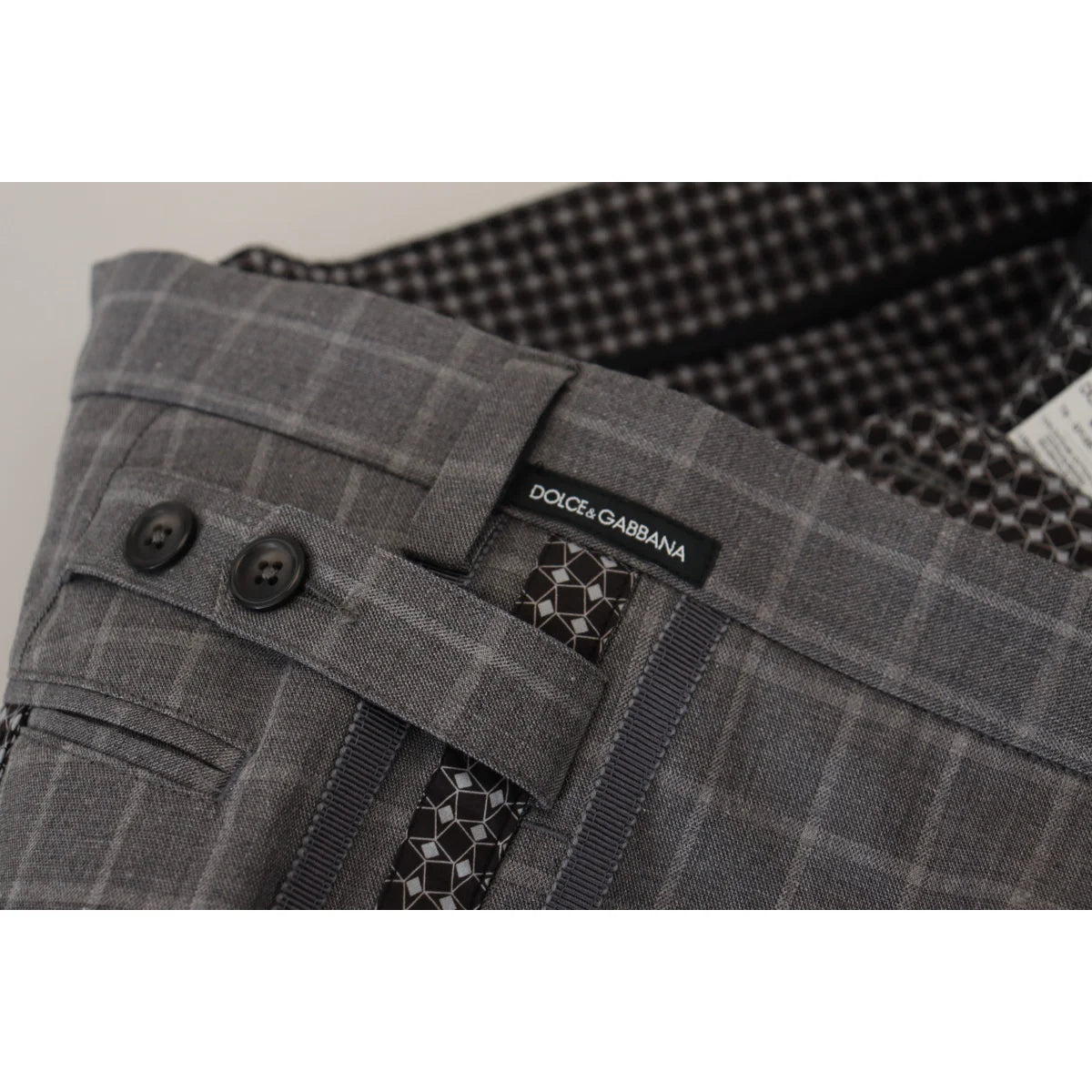 Stunning Mainline Checkered Perfection Dolce Gabbana Dress Pants &