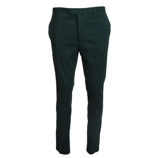 Stylish Bencivenga Couture Dark Green Chino Pants Mens BENCIVENGA
