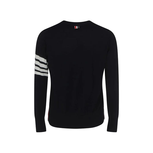 Thom Browne Blue Fleece Wool Cardigan