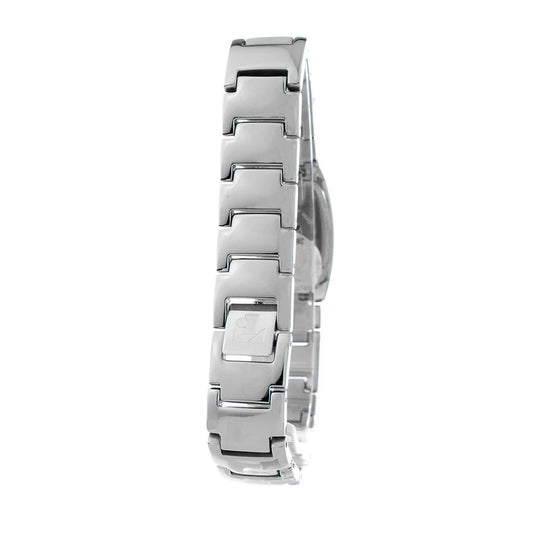 Time Force Silver Stainless Steel Quartz Watch with White Dial 18MM