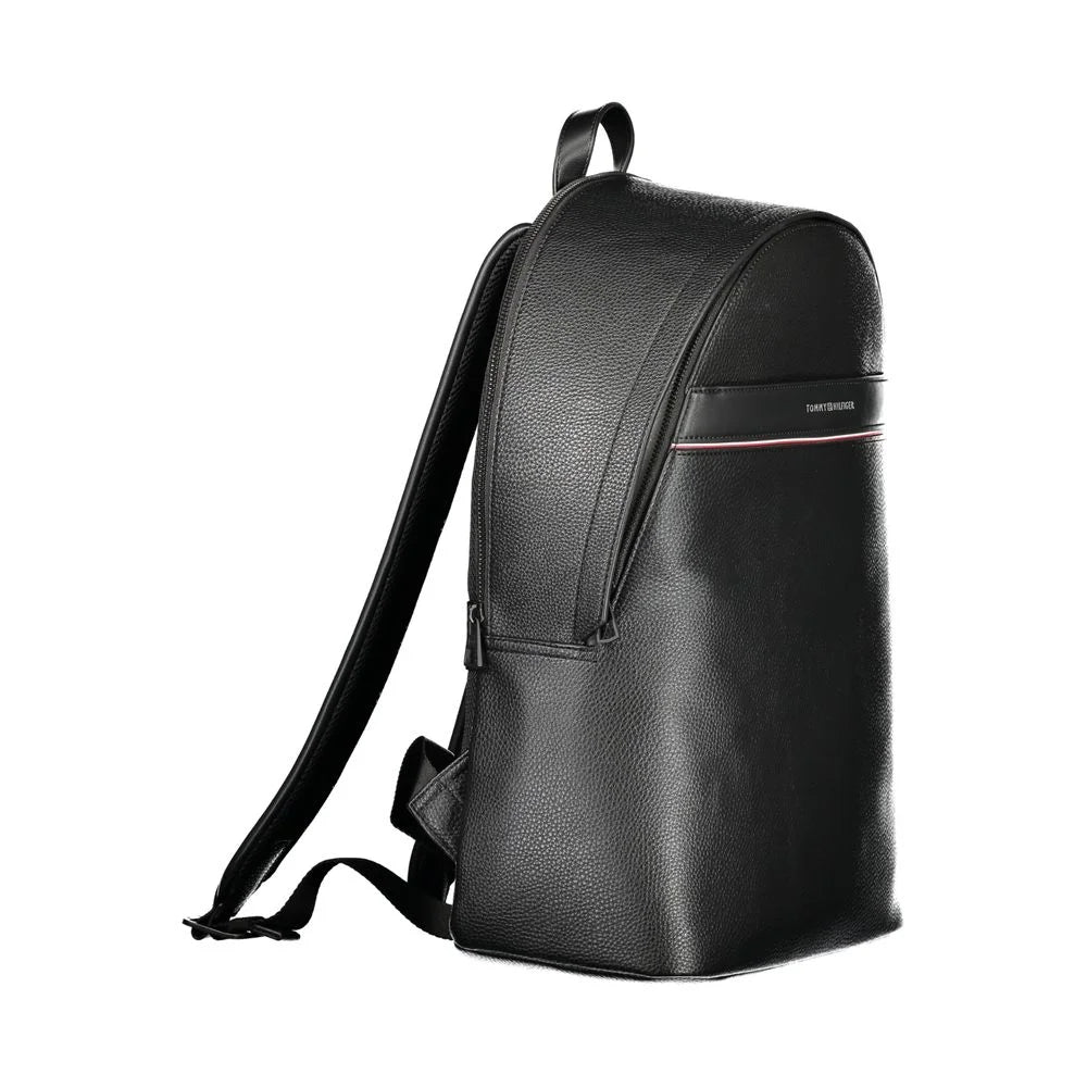 Tommy Hilfiger Backpack Sleek Black Design with Laptop Compartment