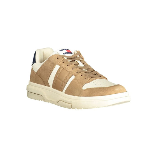 Tommy Hilfiger Laced Sports Shoe Classic American Cool in Brown and Blue