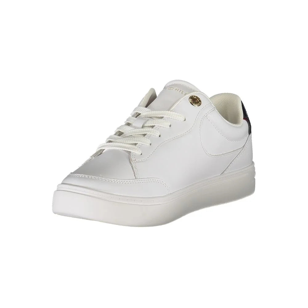 Tommy Hilfiger White Leather Sneakers for Effortless Urban Style