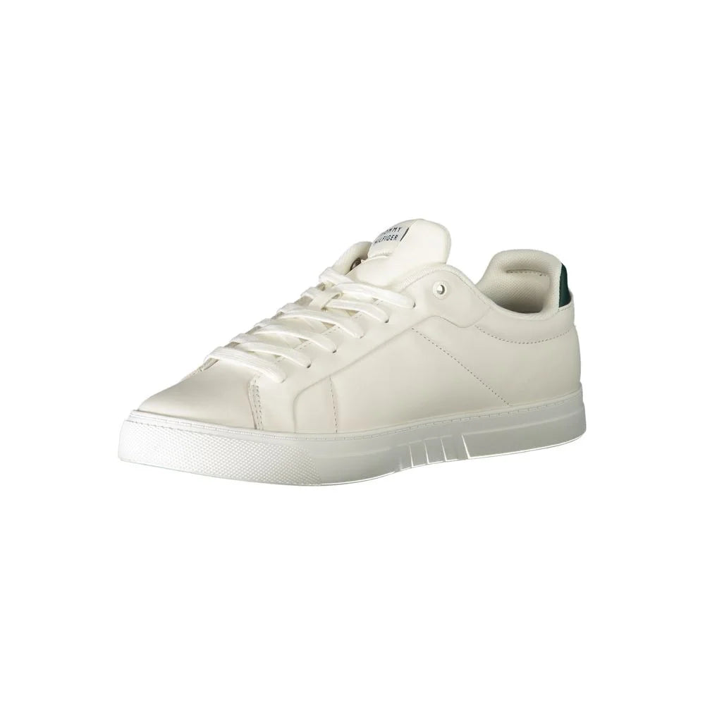 Tommy Hilfiger White Polyester Athletic Sneakers