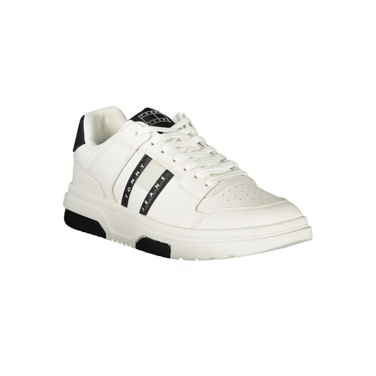 Tommy Hilfiger White Sneakers with Bold Black Accents