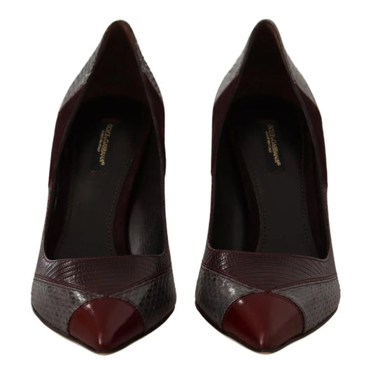 Unleash High Fashion Gabbana Exotic Leather Multicolor Pumps Dolce &