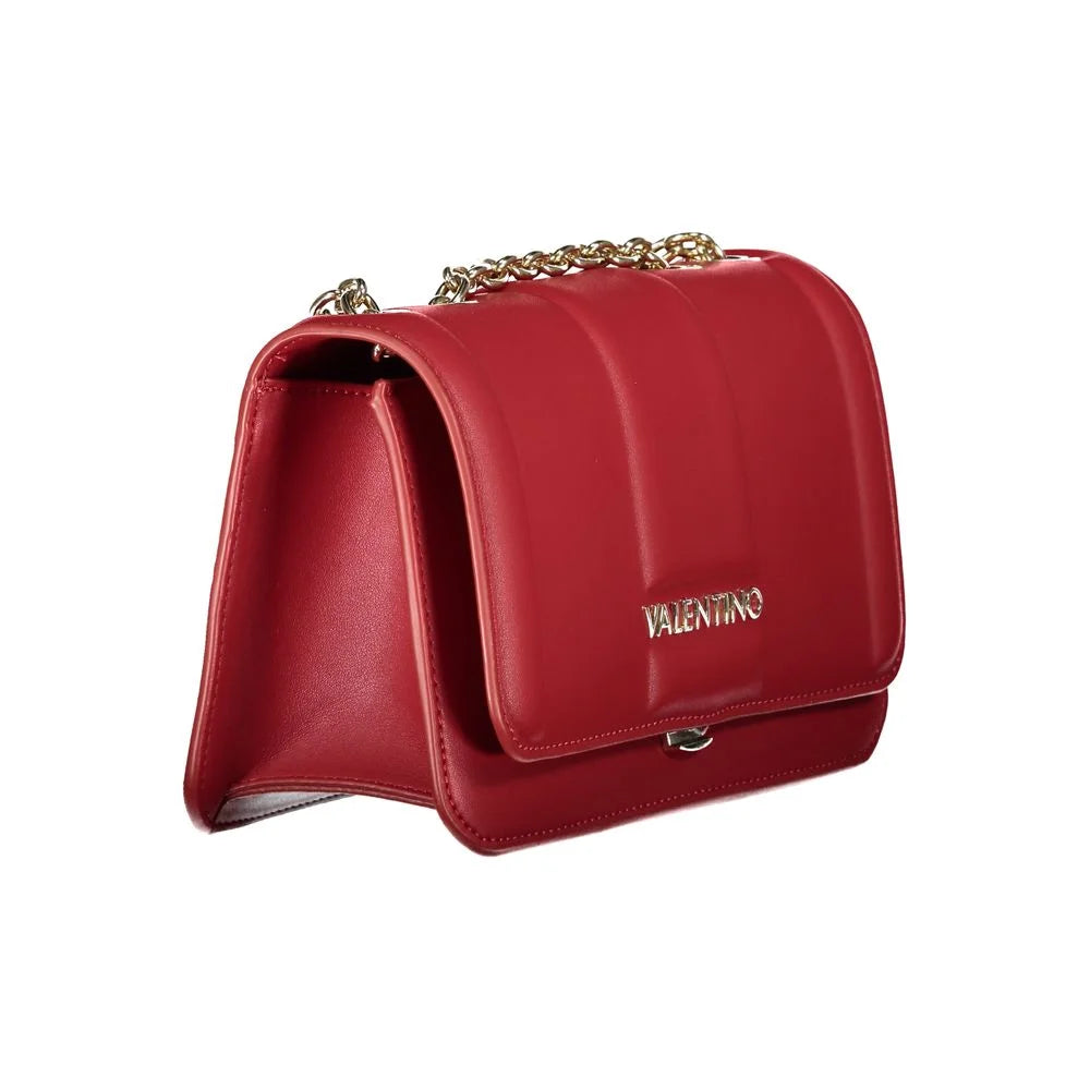 Valentino Bags Chic Red Chain Shoulder Bag Bold Sophistication Mario