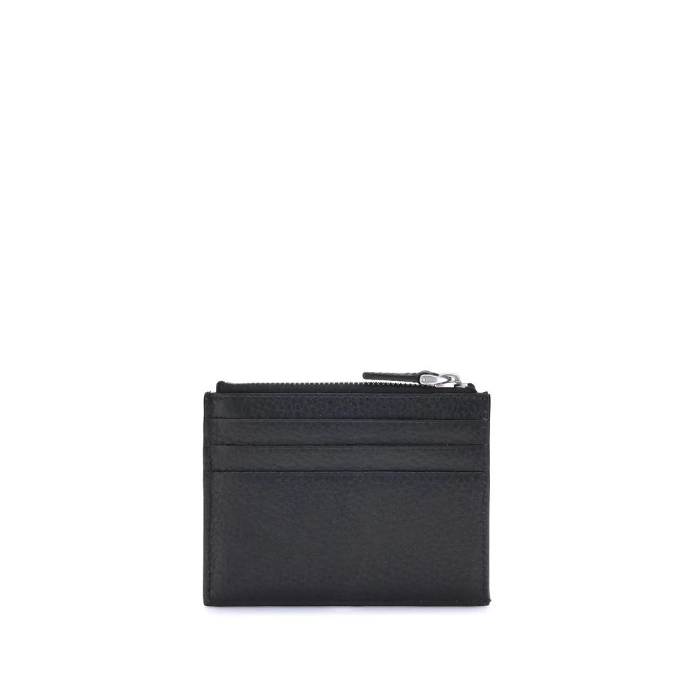 Valentino Garavani Black Calf Leather Bos Taurus Wallet
