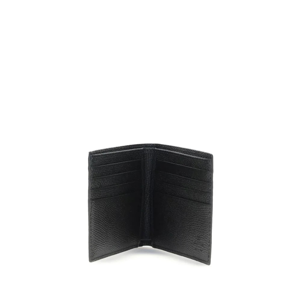 Valentino Garavani Black Calf Leather Bos Taurus Wallet