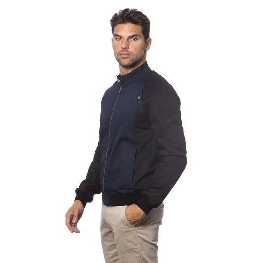 Verri Blue Cotton Men’s Bomber Jacket