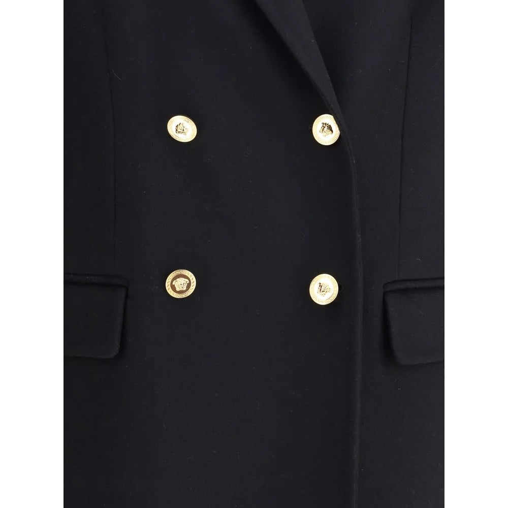 Versace Black Cashmere Coat