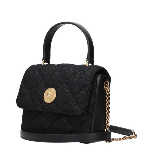 Versace Black Fabric Handbag