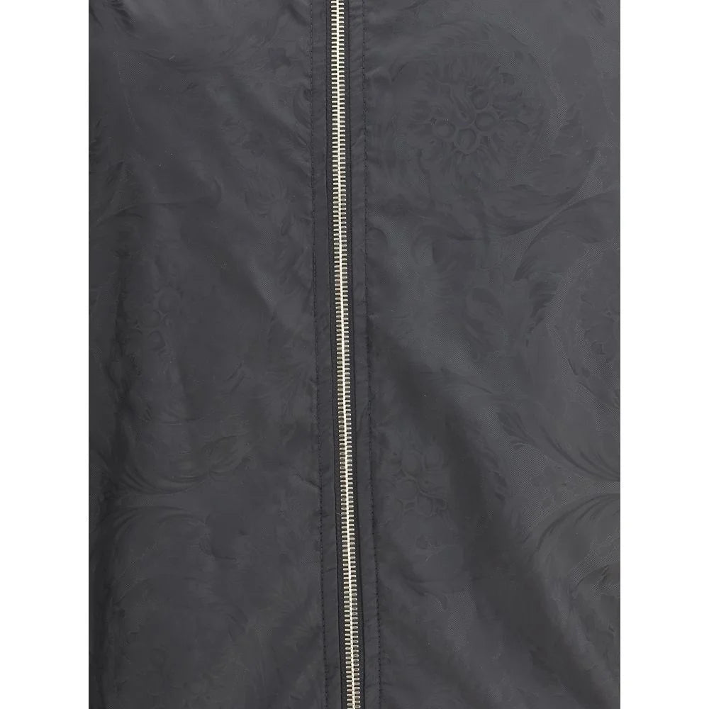 Versace Black Polyester Shell Jacket