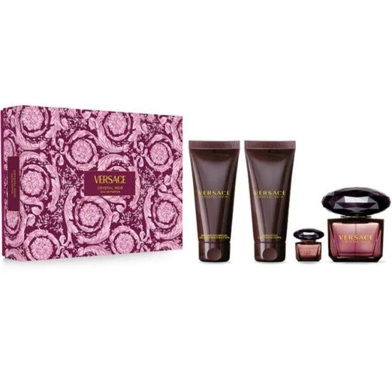 Versace Crystal Noir Gift Set Eau De Parfum Spray and Body Essentials Women’s Sets