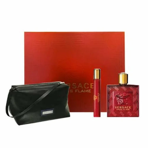 Versace Eros Flame Gift Set for Men Eau De Parfum and Travel Case Men’s Sets