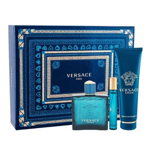 Versace Eros Gift Set Eau De Toilette Spray and Shower Gel for Men Men’s Sets