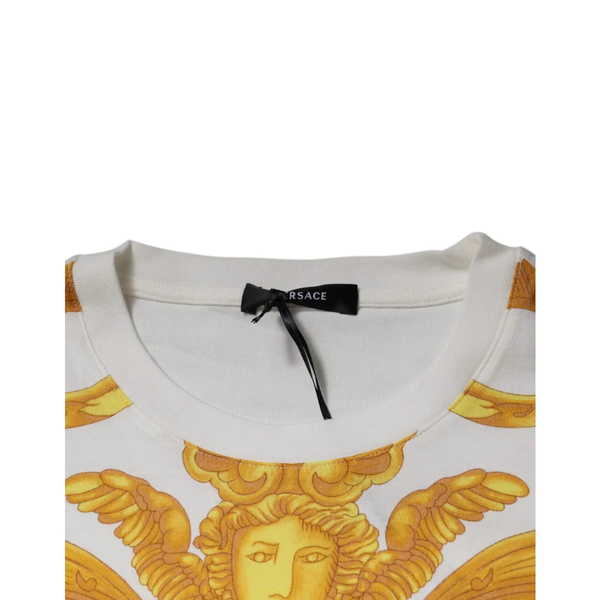 Versace Medusa Print Crew Neck T-Shirt Authentic Cotton Style